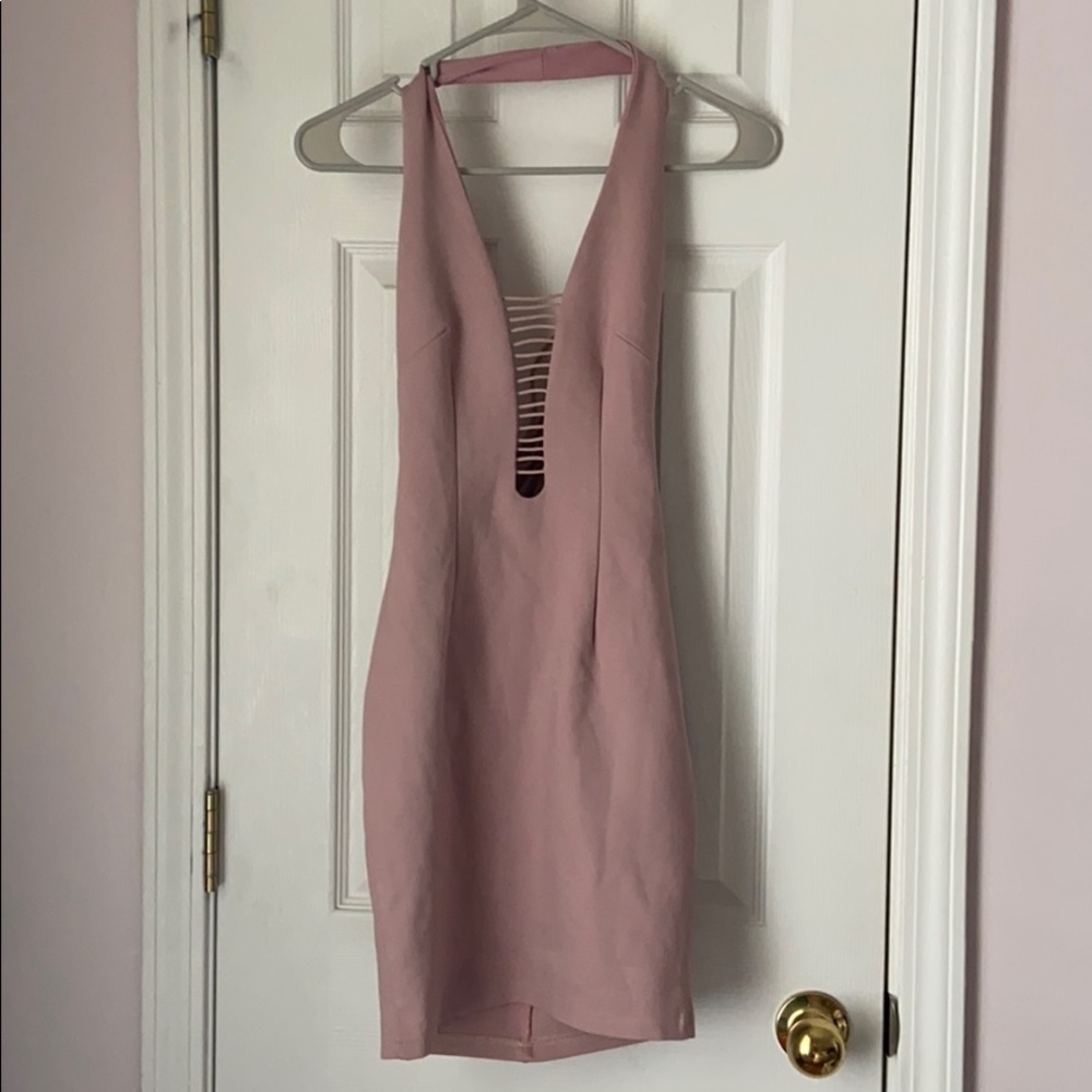 strapped bodycon dress
